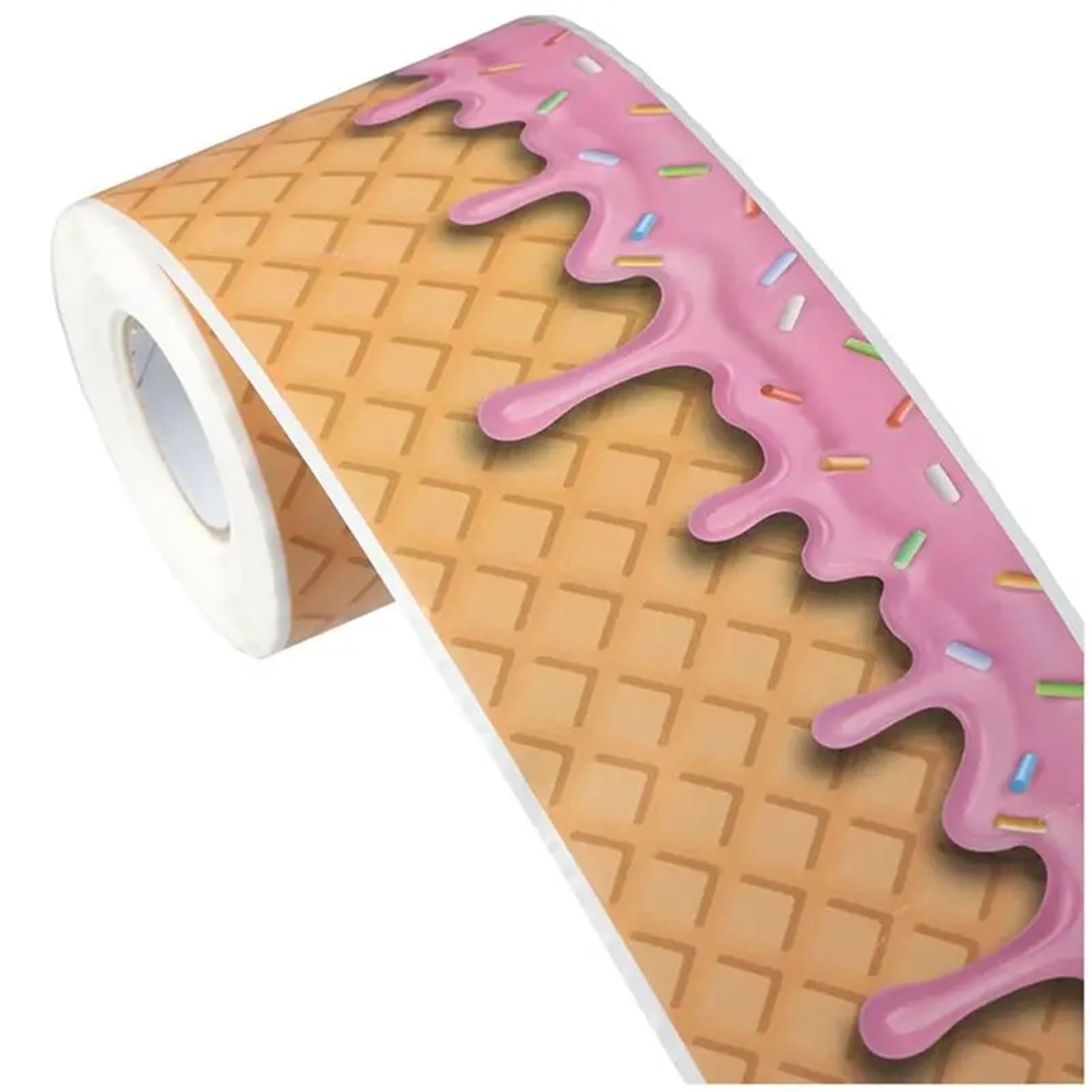 2 Rolls Self-Adhesive Ice Cream Bulletin Board Border - Classroom Chalkboard Decorations