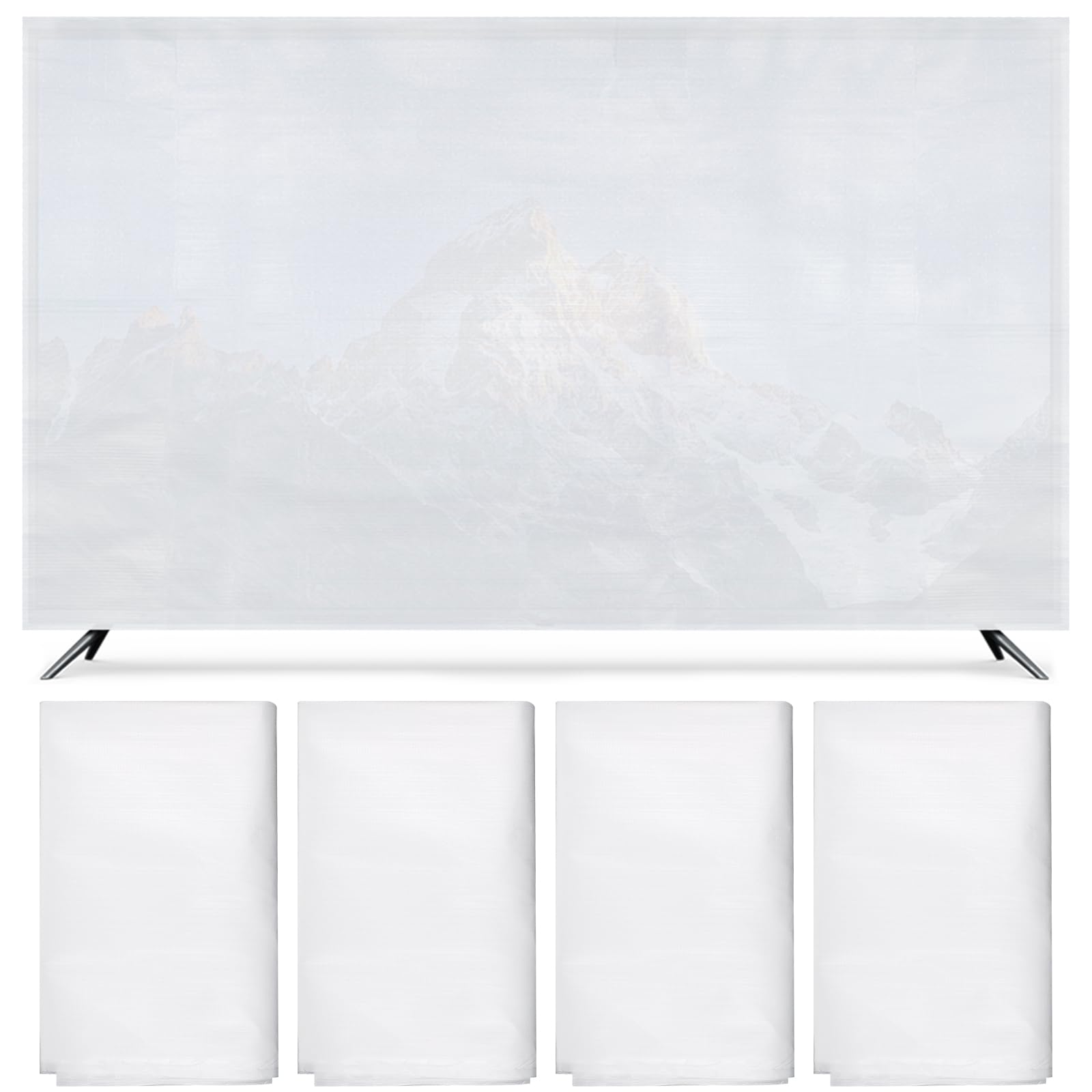4 Pcs Foam Flat Screen TV Cover for Moving Fits Up to 55'' x 32'' TV Display Screen Protector for Protection During House Moving, Storing, Painting or Home Renovation Packing Cushioning Supplies