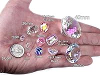 Vista 7 de Allstarco 4 piezas de 2.362 in extra grandes de diamante acrílico con revestimiento AB para decoración de mesa de boda, rellenos de jarrón envueltos