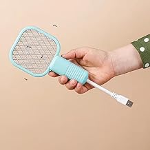 Mini Mosquito Kill Bat & Lamp 2-in-1 USB Rechargeable Electric Fly Swatter & Bug Zapper – Portable Mosquito Trap Light with LED Attractant for Indoor Outdoor Home Camping Use (Pack of 1)