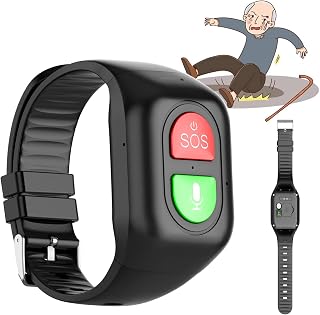 4G Elderly Alarm Smart Watch with SOS Emergency Button, Fitness Tracker With Voice Call Step Count, Fall Alert Detection & GPS Location Tracking for Home Elderly Patient Seniors