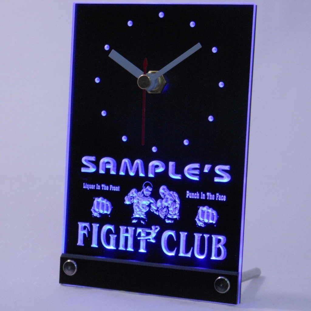 ADVPRO tncqj-tm Personalized Fight Club Bring Weapon Neon Led Table Clock