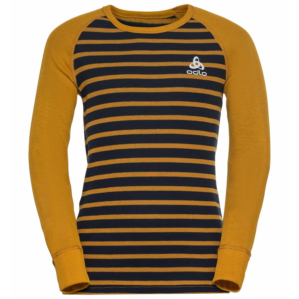 Odlo Bl Top Crew Neck L/S Active Warm Eco Kids Stripes Camiseta Unisex niños