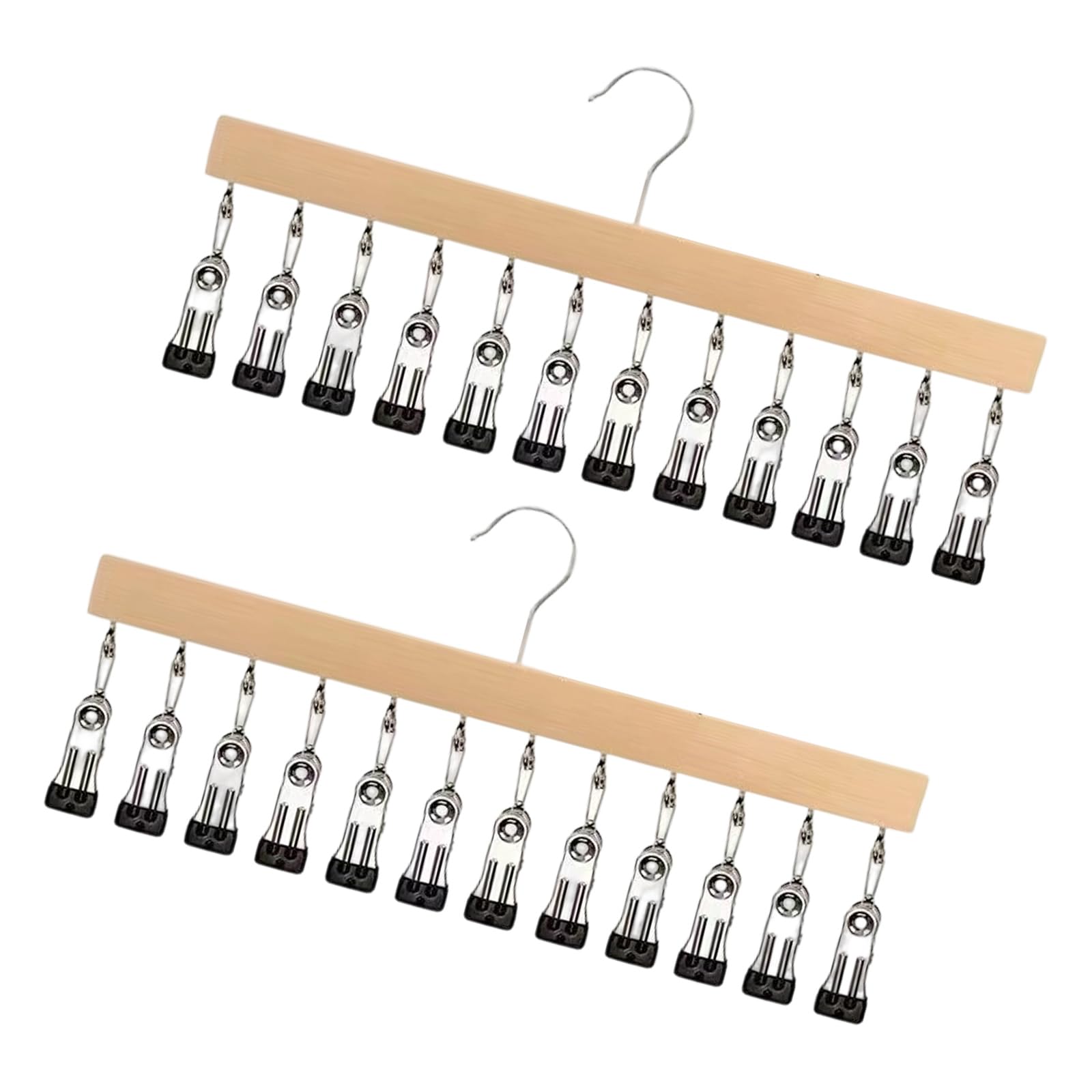 SXRQ Wooden Closet Accessory with Strong Clip to Hanging Caps Sock and Undergarments Tidying Underwear Storage