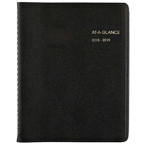 AT-A-GLANCE 2018-2019 Academic Year Weekly Planner / Appointment Book, Medium, 6-7/8 x 8-3/4, Black (7095805)
