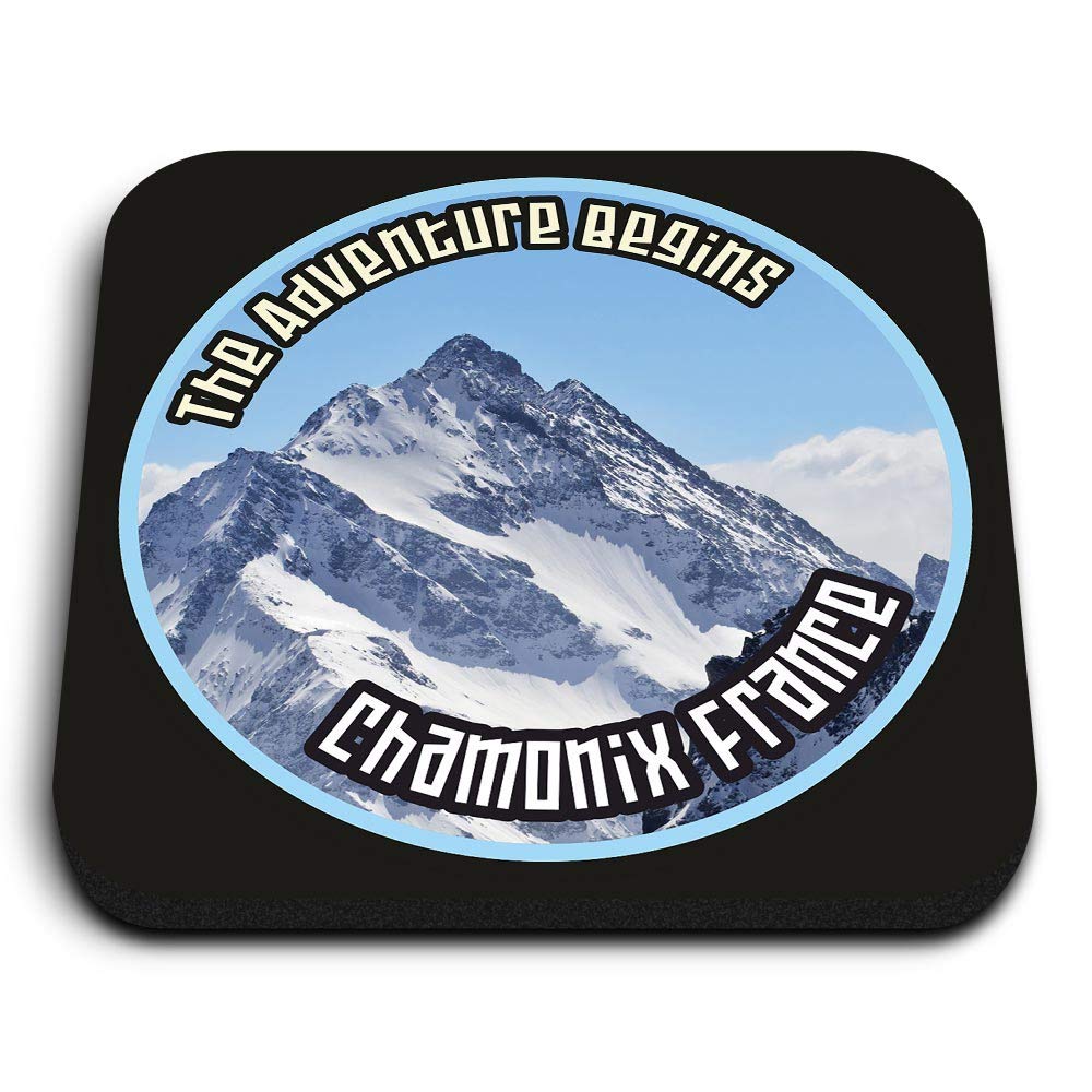 Destination Vinyl Ltd Multicolor 1 X Square Mdf Fridge Magnet - Chamonix France Ski Snowboard Resort 7108