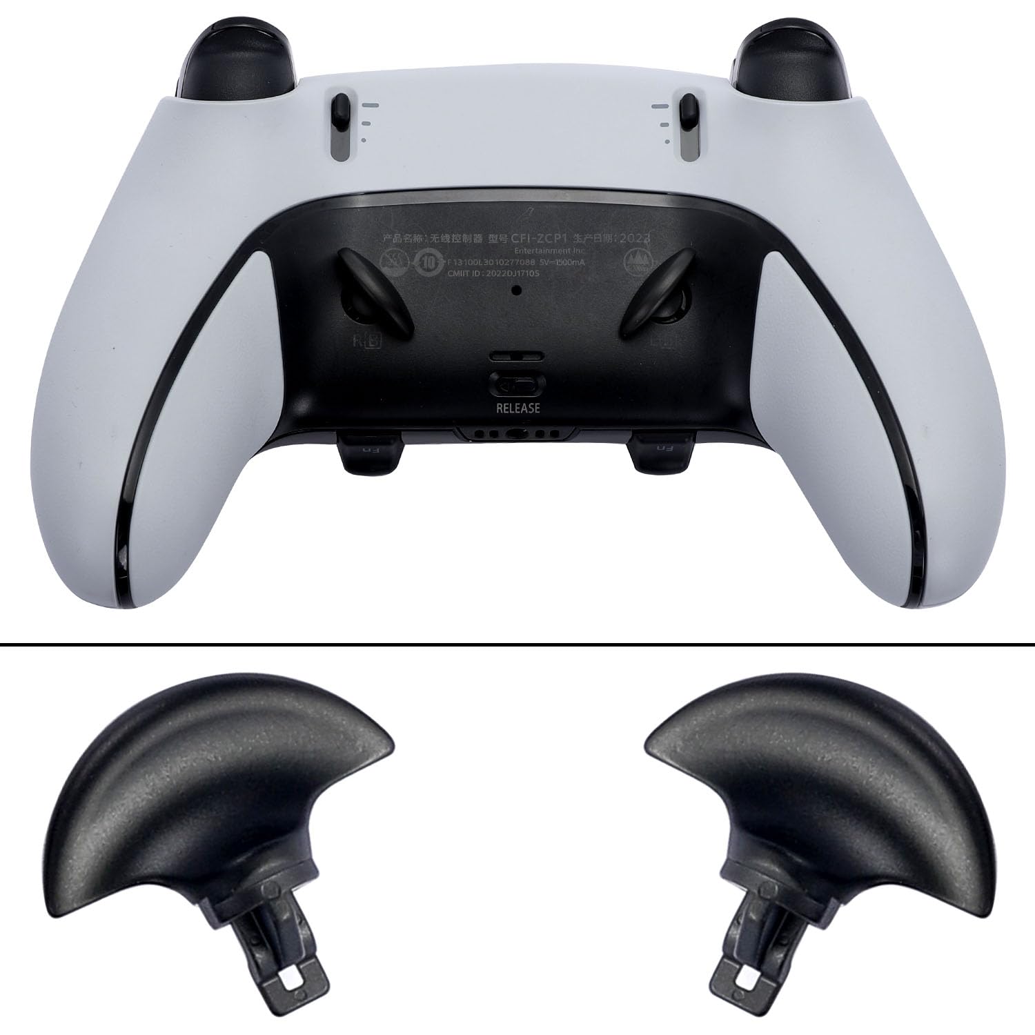 Metaliczne tylne łopatki do kontrolera PS5 Edge, wymienne metalowe tylne przyciski ze stali nierdzewnej, zamiennik do kontrolera PS5 Edge, kontroler nie jest dołączony