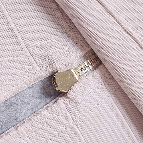 Women's High Waist Knee Length Stripe Bandage Pencil Skirt4