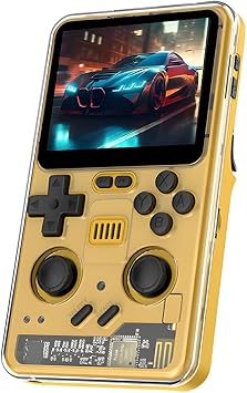 RGB20 PRO 3.2-Inch Game Console, Portable Handheld Retro Game Console, No System and Game Included, Yellow