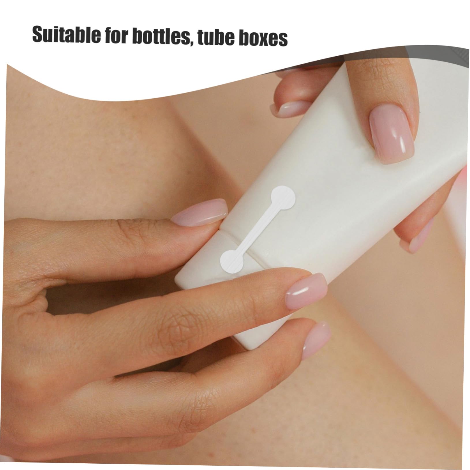 Tofficu 2000pezzi Adesivi Autoadesivi Per Sigillare Bottiglie Cosmetiche Etichette Lunghe Antimanomissione Per Confezionamento e Decorativo