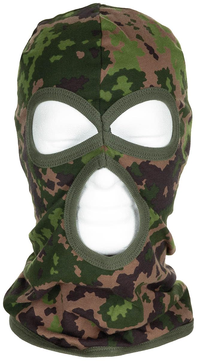 MFH Balaclava 3 Hole Thin 100% Cotton, M05 camouflage, One Size