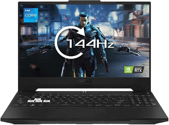 ASUS TUF Dash FX517ZR 144Hz 15.6" Gaming Laptop (Intel i7-12650H, Nvidia GeForce RTX 3070, 16GB RAM, 1TB SSD, Windows 11), Off Black