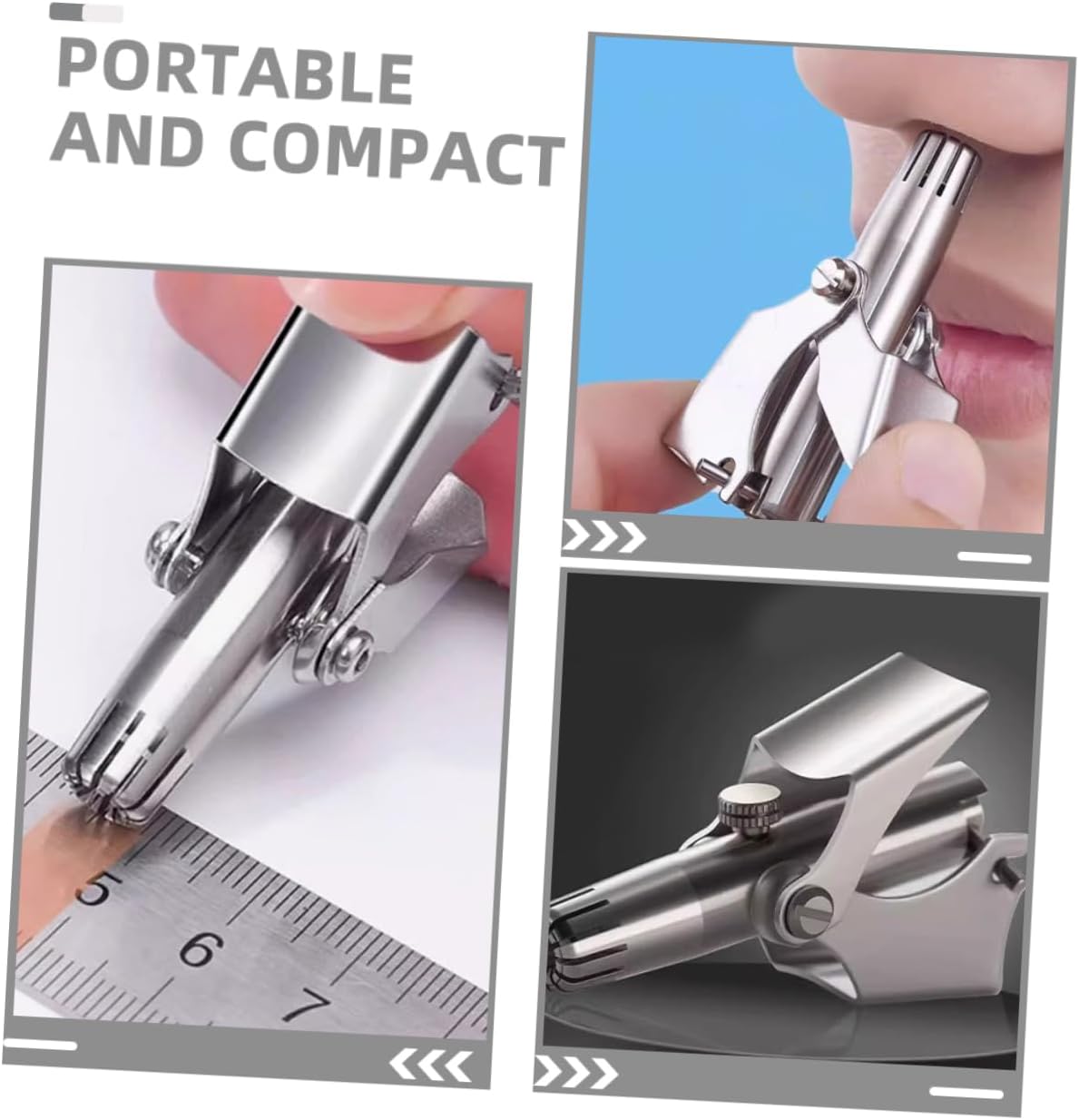 Men Portable Manual Nose Hair Trimmer Efficient Grooming Tool for Clean Trimming Travel Friendly Design Precision for Safe Easy Use for Nose Ear Hair Removal