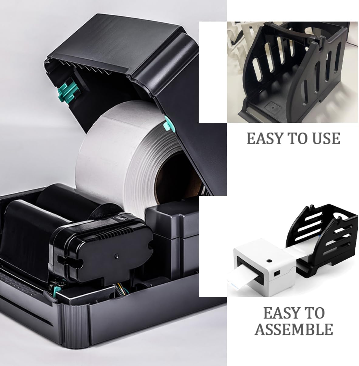 NUOBESTY 5pcs Plastic Label Holder Rack for Thermal Labels Convenient Shipping Stand for Easy Organization and Quick Access Compatible Thermal Printers