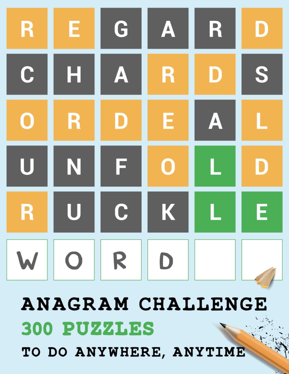 Anagram Challenge with 300 Puzzles to do Anywhere, Anytime: Word Scramble Books for Adults, Part 2