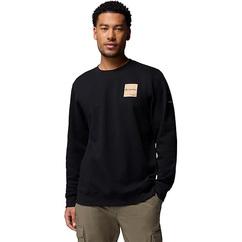 Columbia Mens Trek Crew, Black/Boxy Brand, 3X Tall