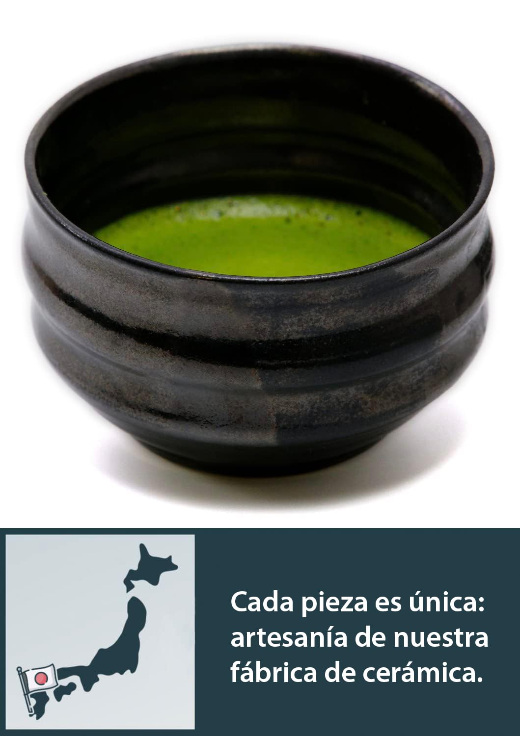 Kaizen® Ichiban Matcha Set (4 piezas) - Té Matcha Orgánico Ceremonial de Concurso, cuenco de té Chawan hecho a mano, batidor y cuchara - Set completo para principiantes y conocedores