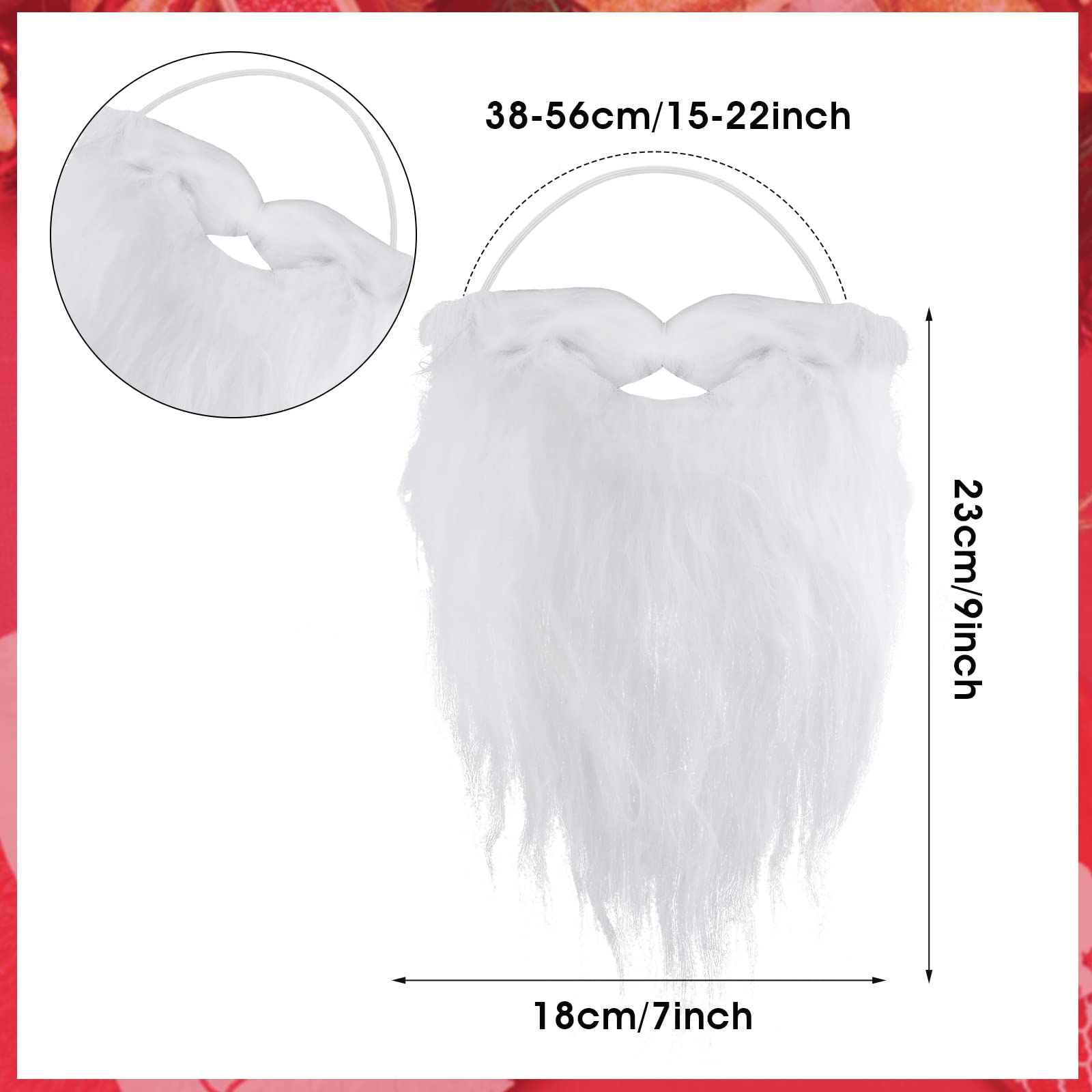 WLLHYF Faux-Barbe De Fête - Fausses Barbes Et Moustaches - Moustaches Drôles Pour Halloween - Accessoire Amusant Pour Déguisement - Fausse Moustache Pour Costume - Accessoire Pour Rassemblements Et
