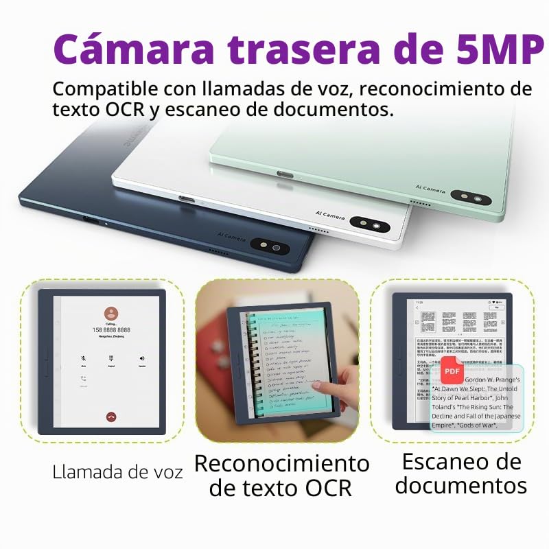 Bigme B7 Pro - Tableta electrónica a Color de 7 Pulgadas con Memoria de 8+256GB y función de teléfono 4G (Azul)