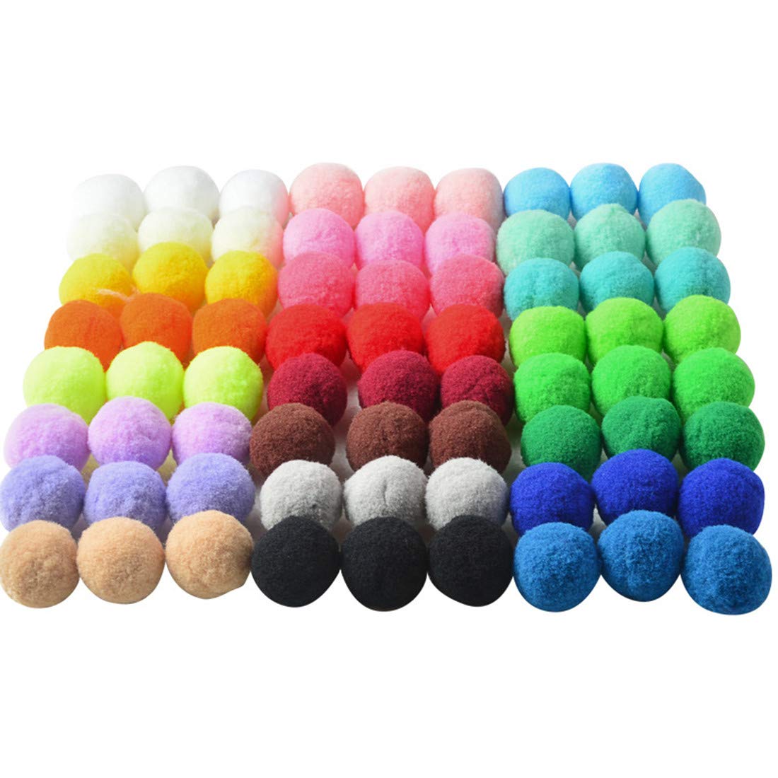 xingmo 200 Pieces 30mm Pom Poms for Hobby Supplies and DIY Creative Crafts Decorations (Multicolor)
