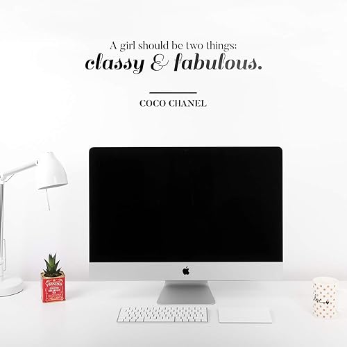 Miniatura 8 de Don't Be Like The Rest of Them Darling - Coco Chanel - Calcomanía artística para pared, 20 x 25 pulgadas, calcomanía de vinilo con citas de moda,