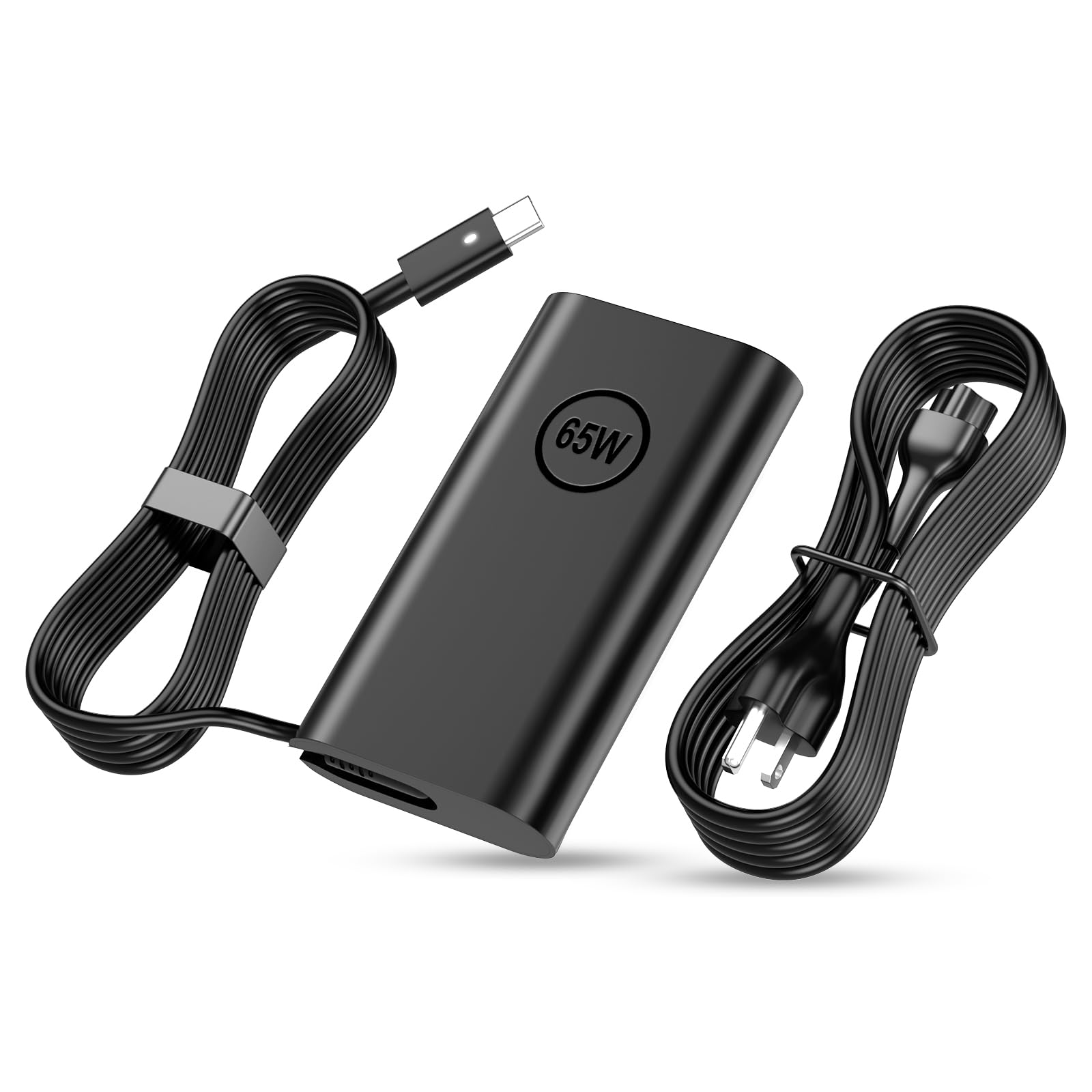 Replacement for Dell 65W Laptop Charger USB C 45 Watt Slim Adapter - fit Latitude 5420 5540 5520 7420 5440, XPS 13 15, Chromebook 3100 - Fast Charging Type C Computer Long Power Cord
