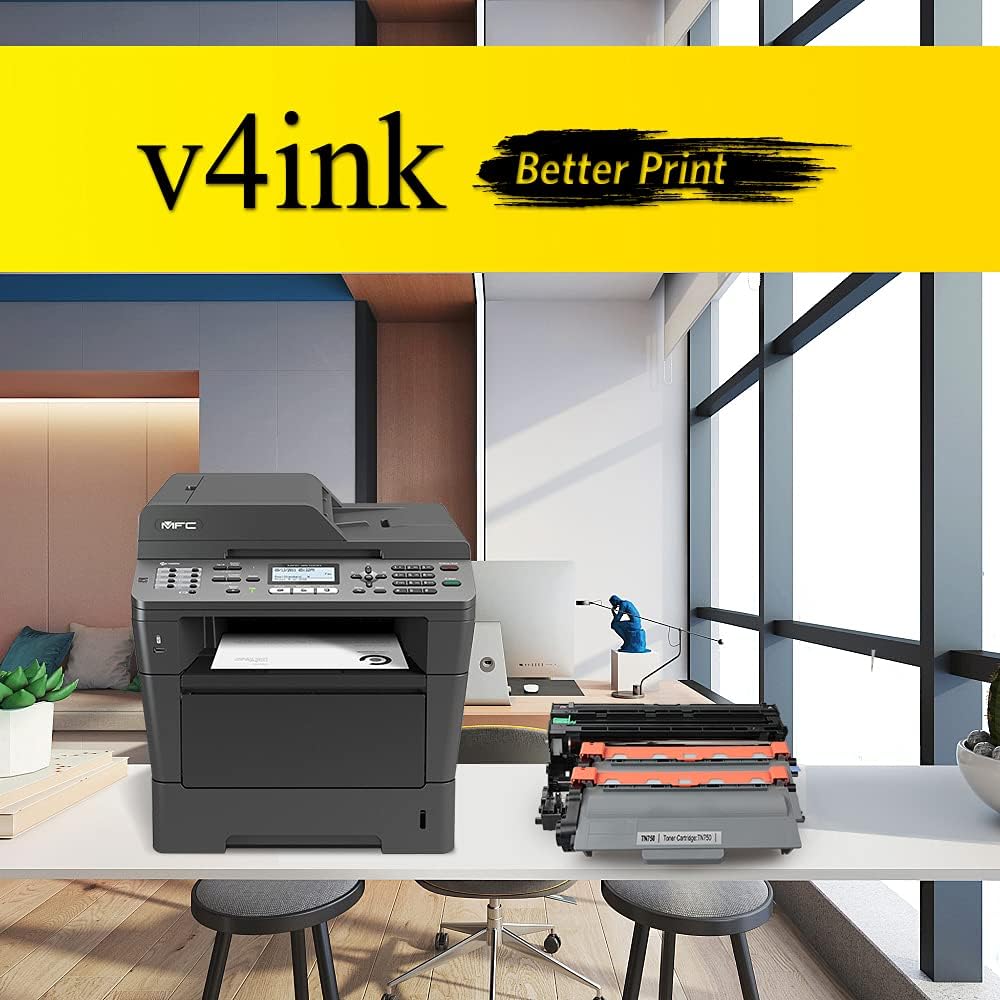 Suреr Dеаl Prоduсt V4INK Compatible Toner Cartridge and Drum Set Replacement for Brother TN750 DR720 (1 Drum + 2 Toners) for Brother hl-5470dw hl-5450dn mfc-8710dw mfc-8950dw mfc-8910dw dcp-8110dn dcp-8150dn Printer Tор Rаtеd V4INK Compatible Toner Cartridge and Drum Set Replacement for Brother TN750 DR720 (1 Drum + 2 Toners) for Brother hl-5470dw hl-5450dn mfc-8710dw mfc-8950dw mfc-8910dw dcp-8110dn dcp-8150dn Printer