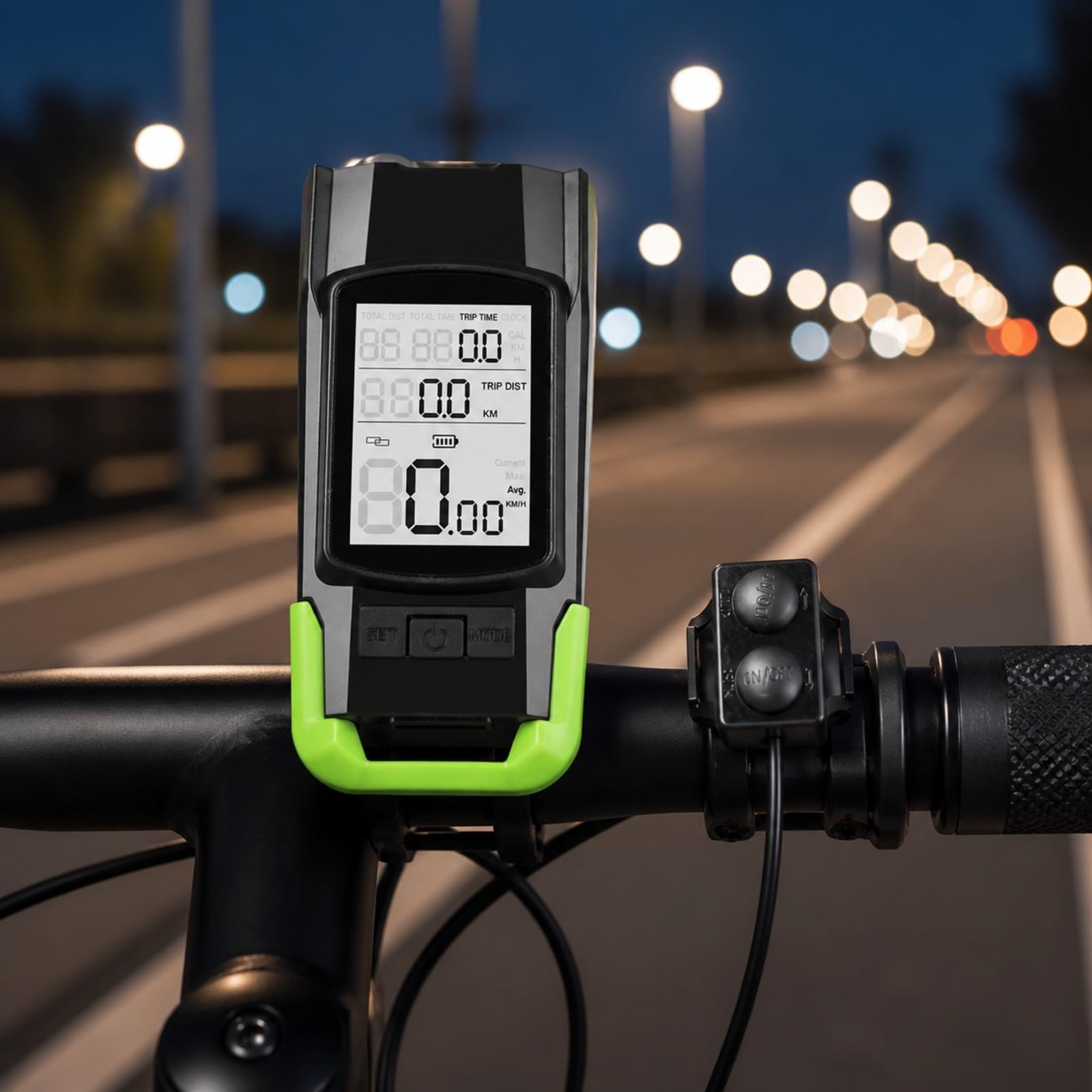 Compteur Vélo Intégré Éage Rechargeable Ciclocomputer Économie D'énergie pr Trajs Domicile-Travail
