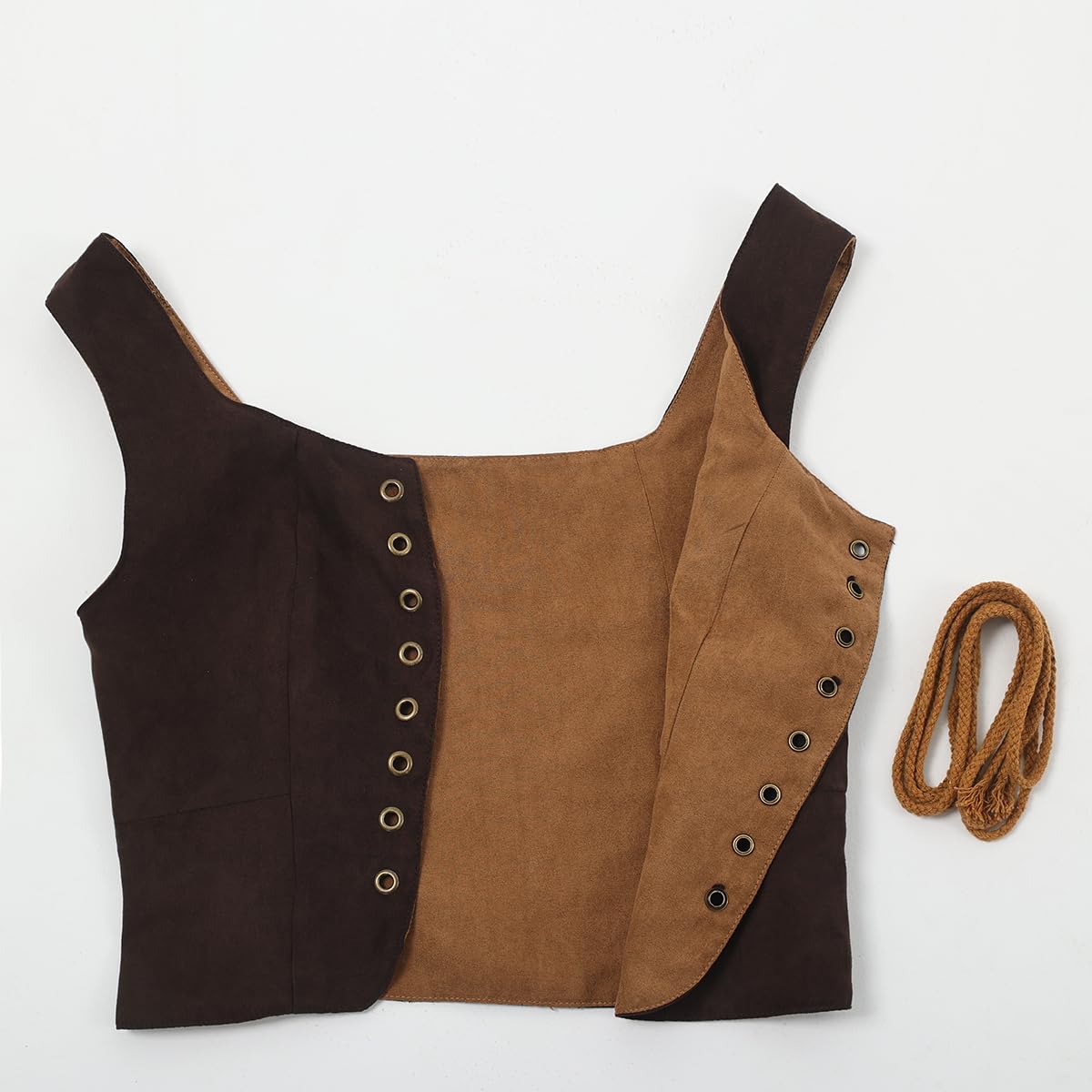 CAMDOM Damen Renaissance Schnürweste Steampunk Gothic Weste Cosplay Kostüm
