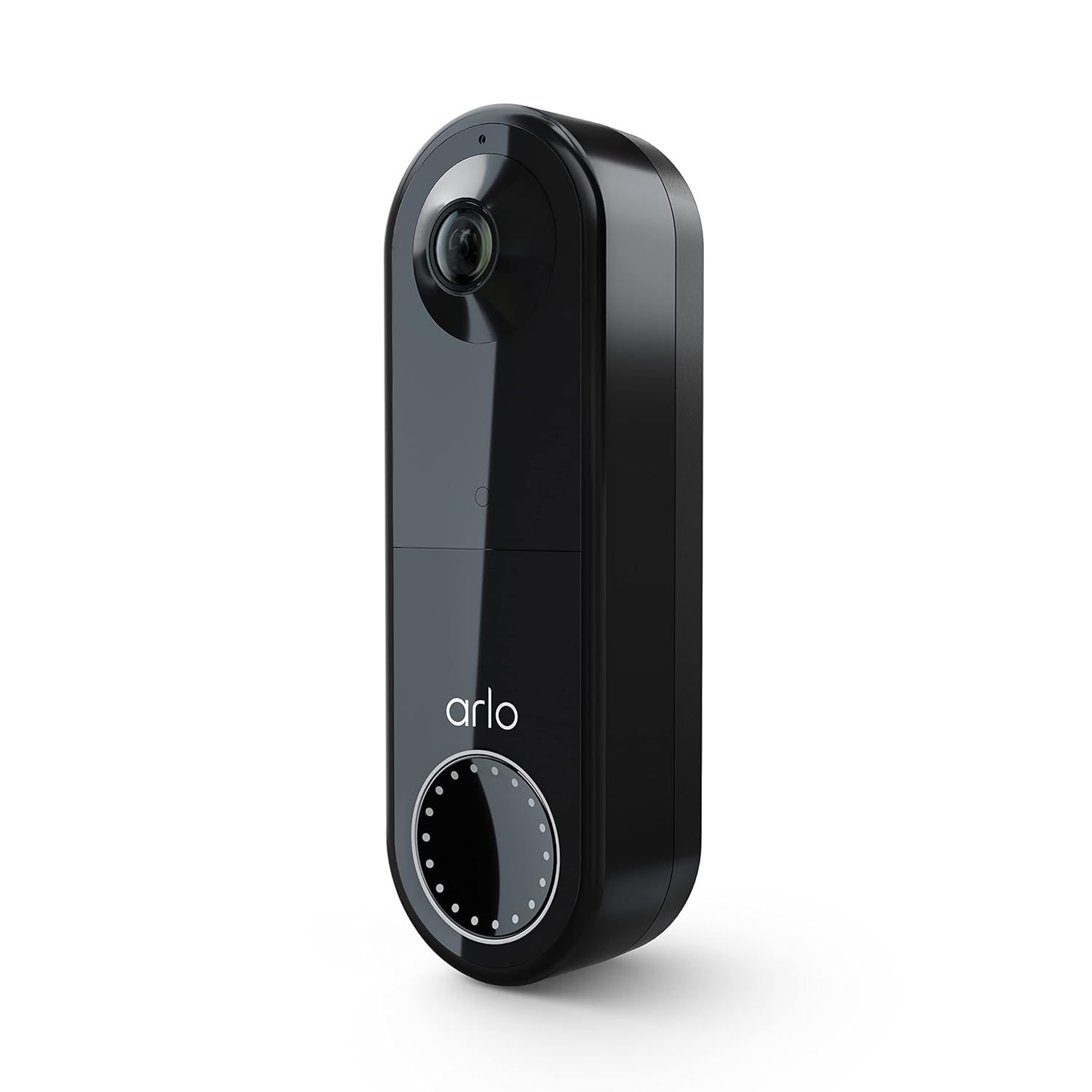 Arlo Essential Video Doorbell Wire-Free - HD Video, 180° View, Night Vision, 2 Way Audio, Direct to Wi-Fi No Hub Needed, Wire Free or Wired, Black - AVD2001B, 1 Count (Pack of 1)