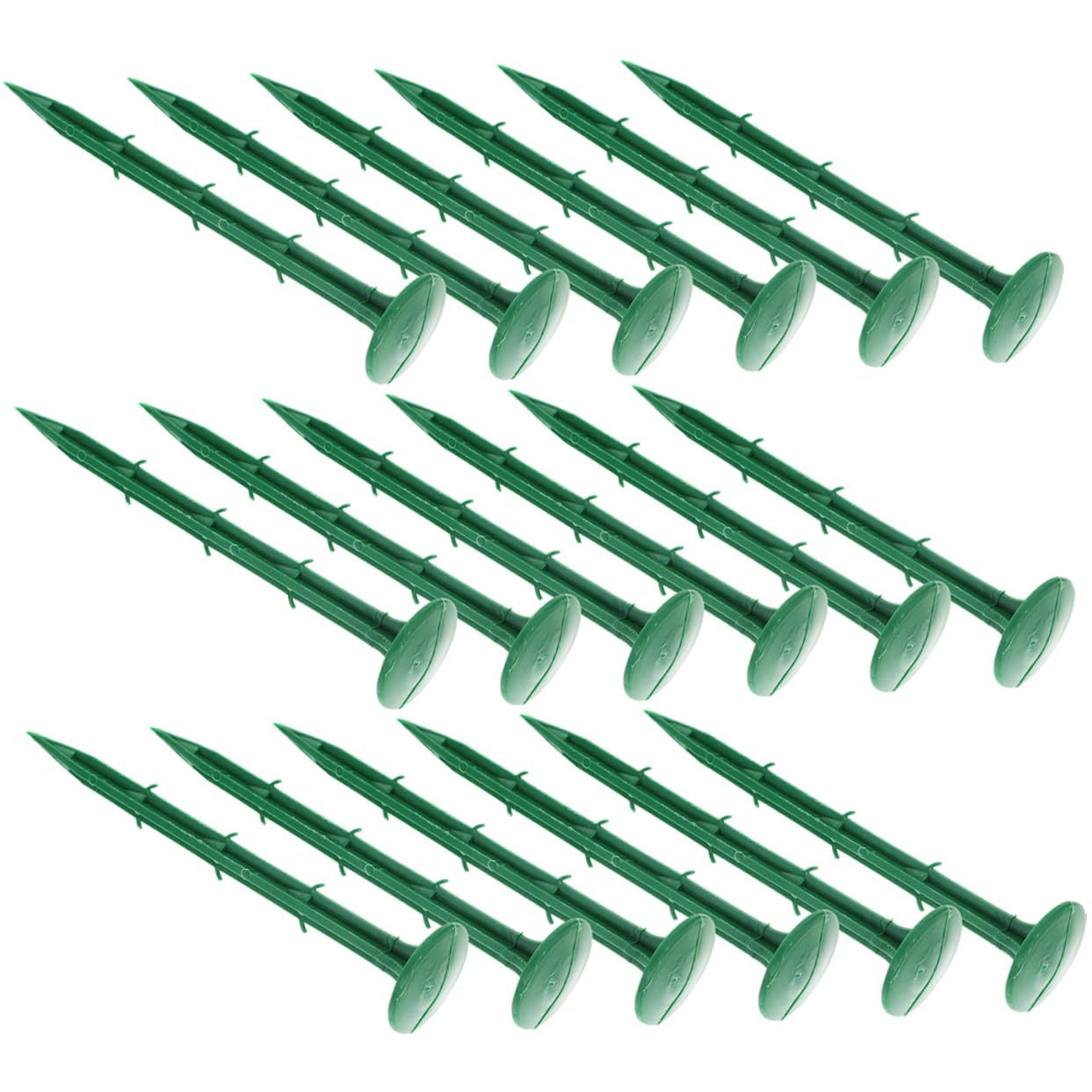 Yardenfun Picchetti da Giardino per Fissaggio Telo da Pacciamatura e Tappeto Giardino in Plastica Verde 150 per Uso Esterno Quotidiano e Giardinaggio