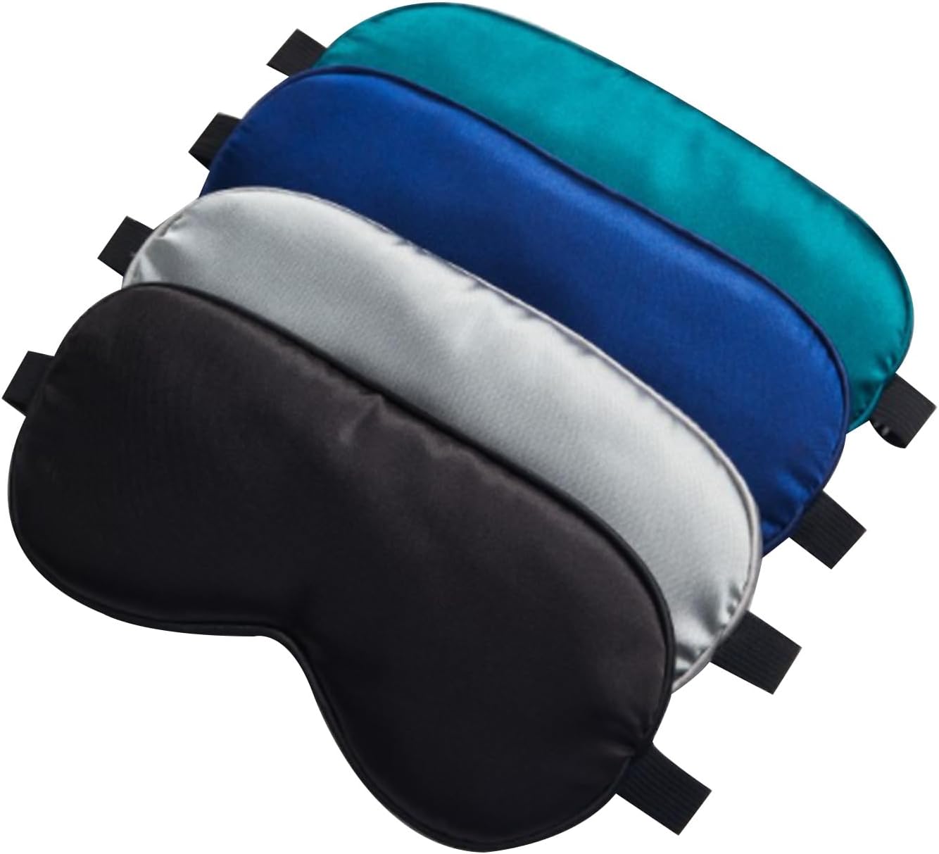 YUNYU 4 Sleep Masks, Adjustable Strap Sleep Eye Mask, Blackout Eye