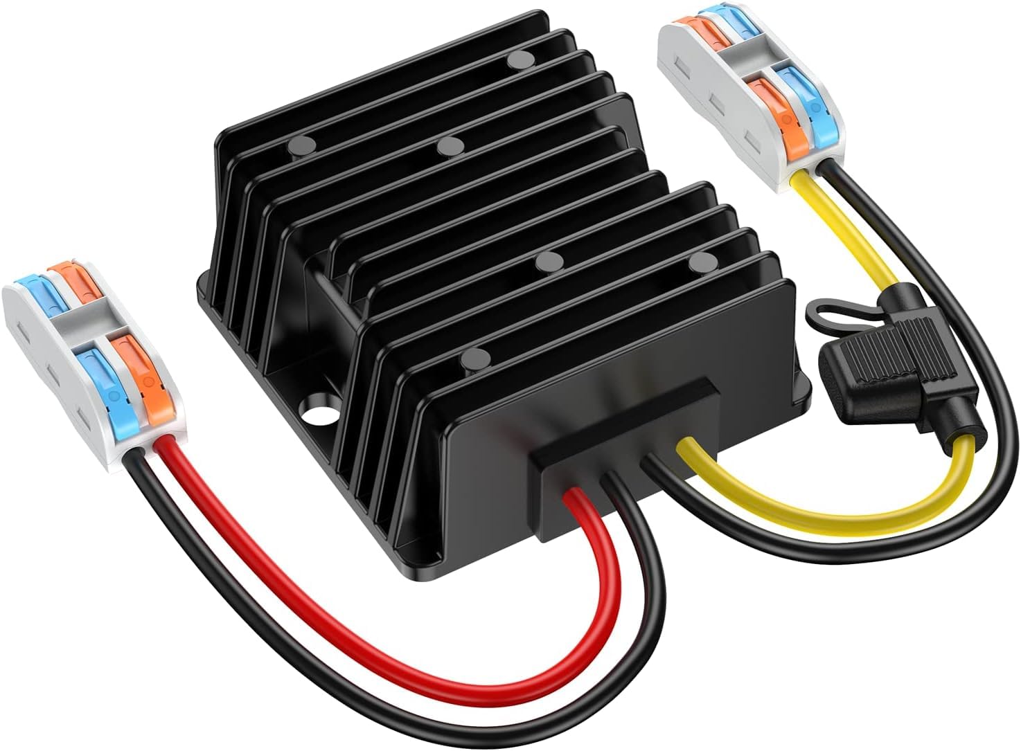 24V to 12V Converter 20A 240W with Fuse Waterproof and Wire Terminal Block,18V to 12V Converter for Golf Cart Truck Vehicle Boat Solar System (Accept DC 15-40V Inputs)