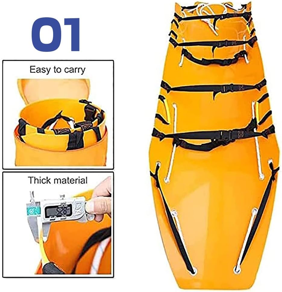 Multifunctional Rescue Stretcher for Fire Rescue, Portable Roll Stretcher Medical Emergency Folding Stretcher Portable Emergency Rescue Stretcher Back Stretcher