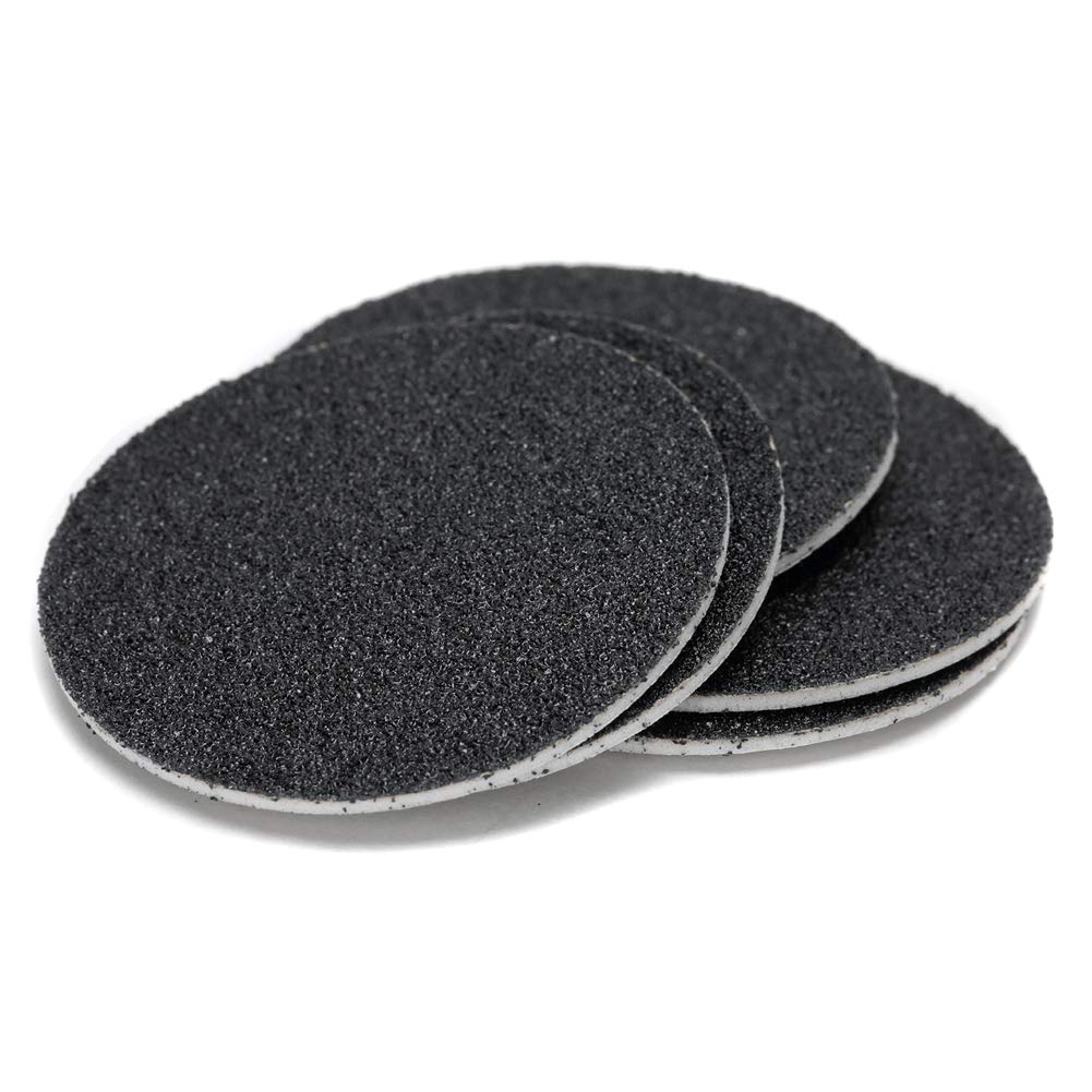 60pcs Self-adhesive Sandpaper Disk Replacement Pad for Polishing Craft or Electric Foot File Callus Remover Use, Regular Coarse 180 Grit