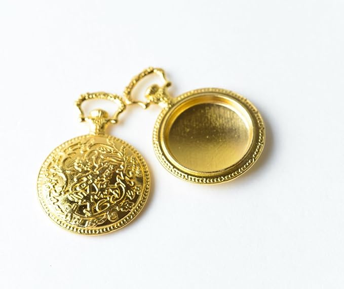 Amazon Co Jp 紗や工房 レジン台 懐中時計 ラウンド型 約39mm 2個 ゴールド カメオ台 ミール皿 セッティング 金属パーツ ハンドメイド資材 手芸用品 ホビー