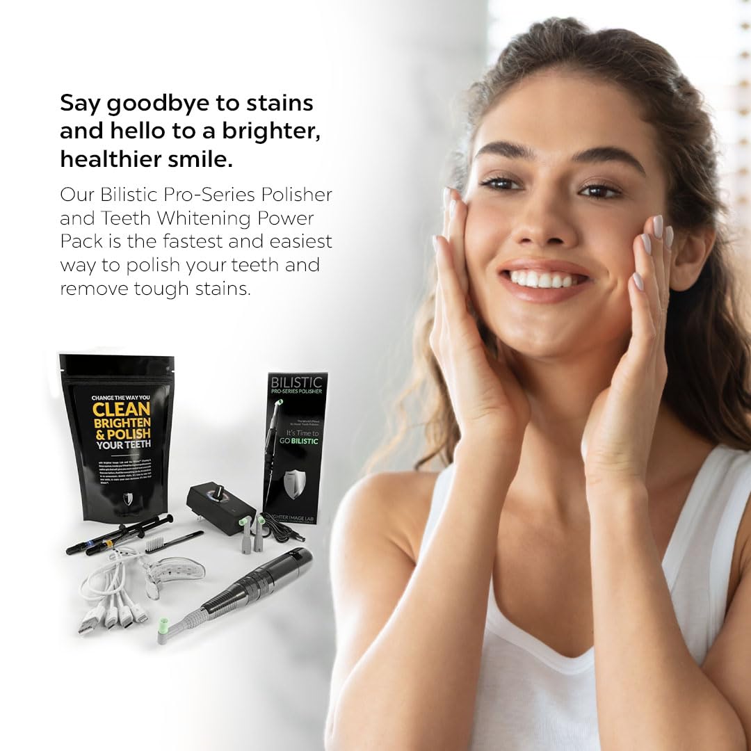 Bilistic Pro-Series Tooth Polisher and Teeth Whitening Power Pack LED Light