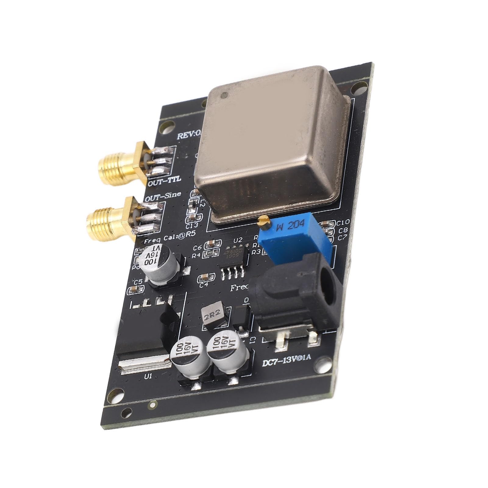 OCXO Frequency Standard Module, Calibration High Accuracy 10MHz Crystal Oscillator Thermostat Board with Cable for Audio System