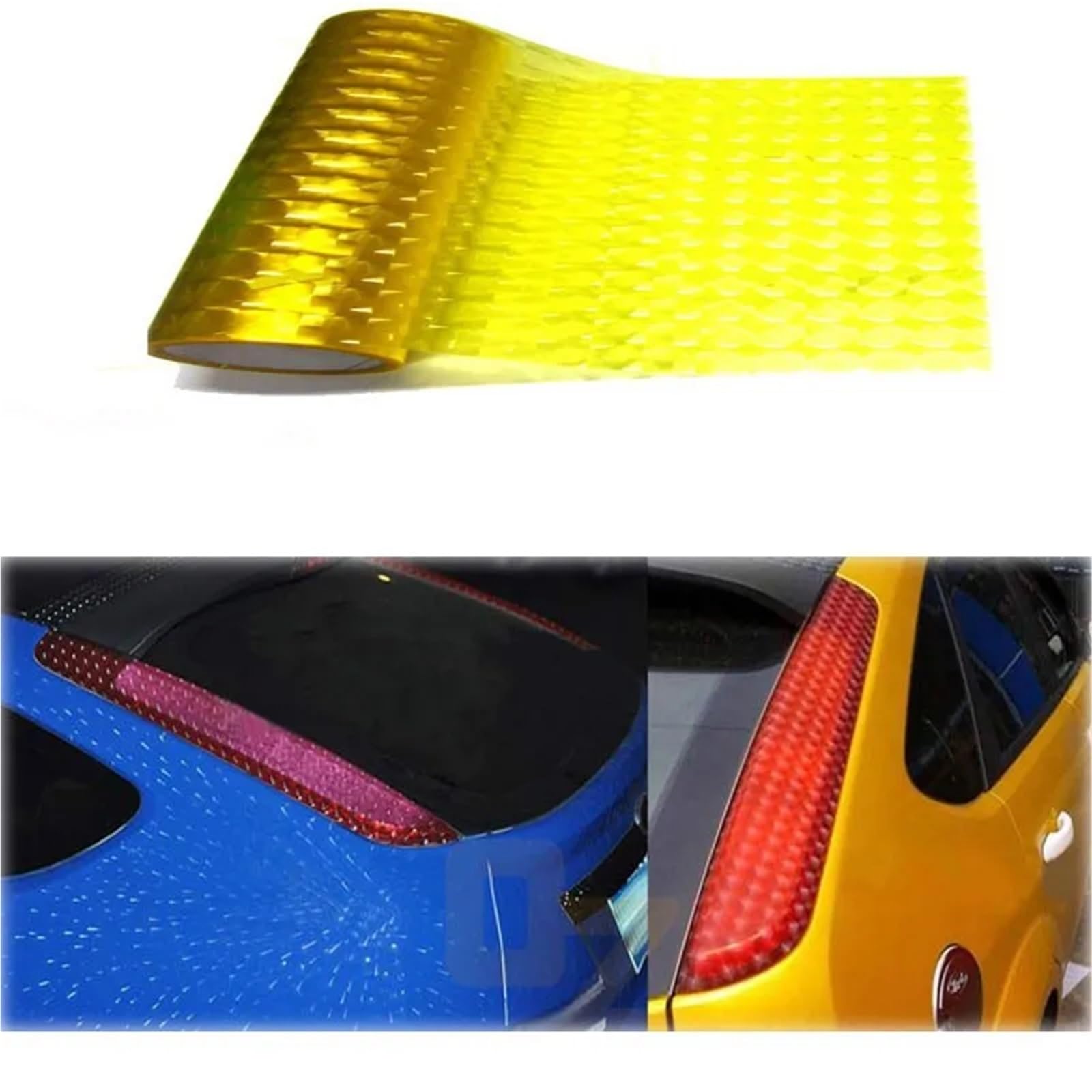 Marca De Seguridad Adhesiva Cinta Reflectante for Coche 3 Piezas Para Coches