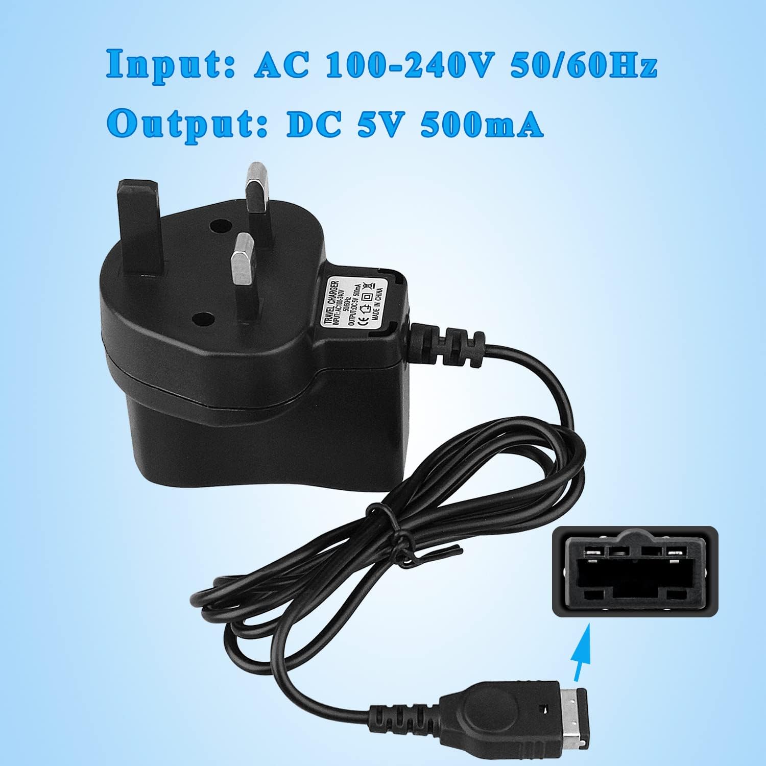 OSTENT UK AC Home Wall Power Supply Charger Adapter Cable for Nintendo DS NDS GBA SP : Video Games