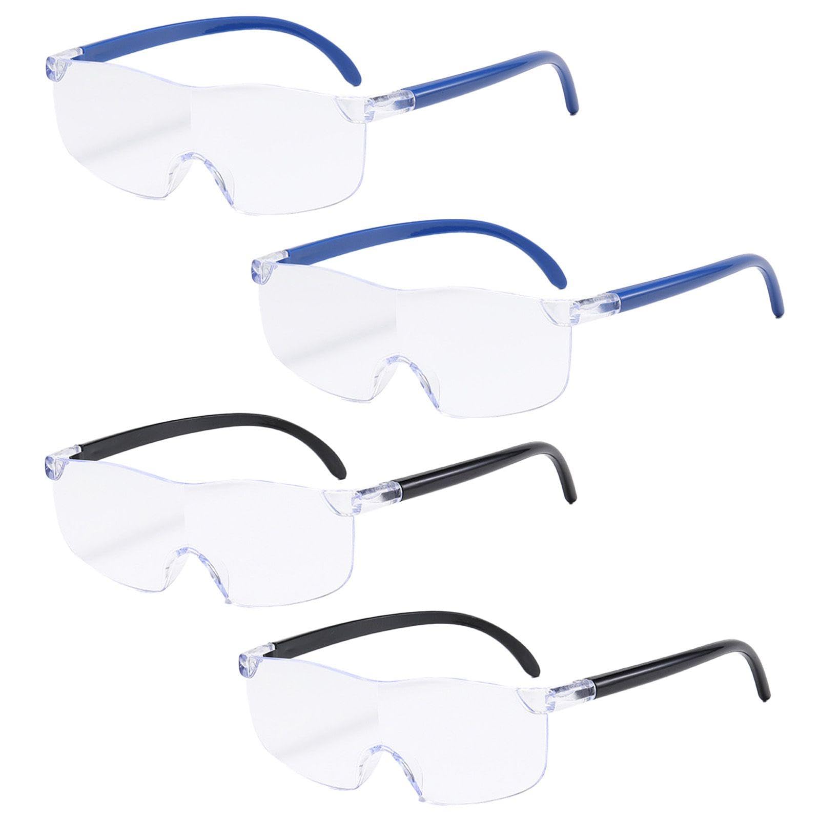 HINFHI 4-Piece Reading Magnifying Glasses, Clear Vision, Simple And Fashionable, Creative 3X Magnification, Universal For Men And Women, Integrated Lenses.