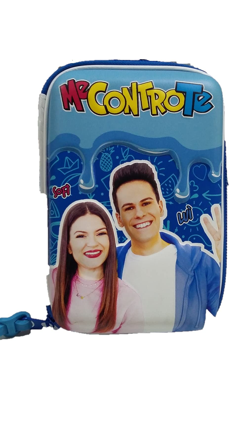 Astuccio Me Contro Te Slime Blu Rigido 1 Zip Completo Scuola