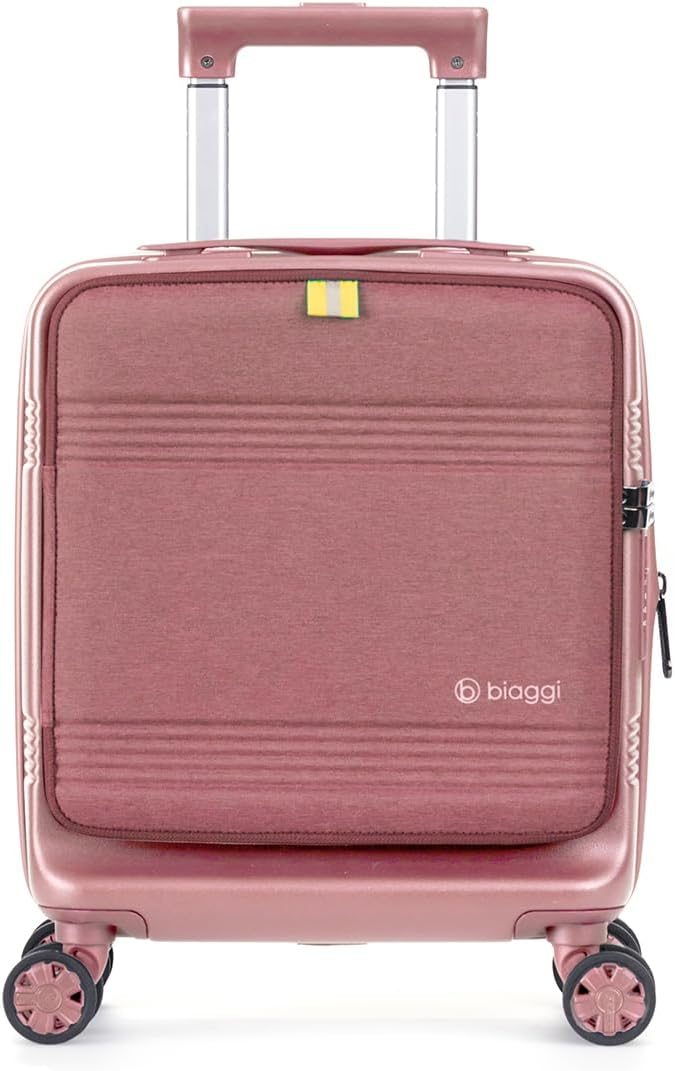 biaggi Runway Hybrid Expandable Underseat Carry-On – Lightweight TSA-Approved Polycarbonate Travel Bag, Perfect for Getaways & Long Weekends (Expandable Underseater, Pink) biaggi Runway Hybrid Expandable Underseat Carry-On – Lightweight TSA-Approved Polycarbonate Travel Bag, Perfect for Getaways & Long Weekends (Expandable Underseater, Pink)