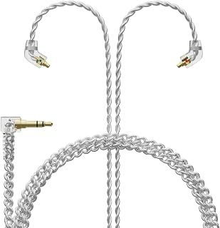 BASN IEM Earphone Cable,1.5m Wired Detachable MMCX Connector in Ear Monitor Cable for BASN Bsinger, Bmaster, MMCX Series (SC100-MMCX-White)