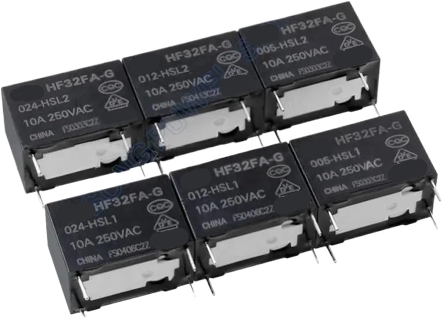 10 Pieces/lot Relay 5V 12V 24V DC HF32FA -G- 005 012 024 - ZS1 -ZS3- HSL1 -HSL2 4PIN 5Pin 3A 5A 10A (Size : HF32FA-G-012-HSL1)