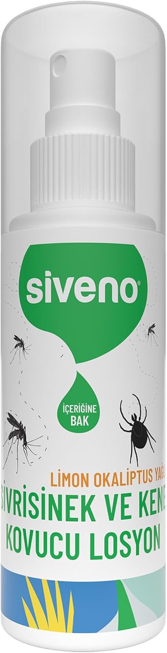 Siveno Sivrisinek ve Kene Kovucu Sprey Losyon Bitkisel Tüm Vücut İçin Aile Boy 100 ml