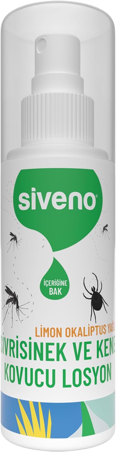 Siveno Sivrisinek ve Kene Kovucu Sprey Losyon Bitkisel Tüm Vücut İçin Aile Boy 100 ml