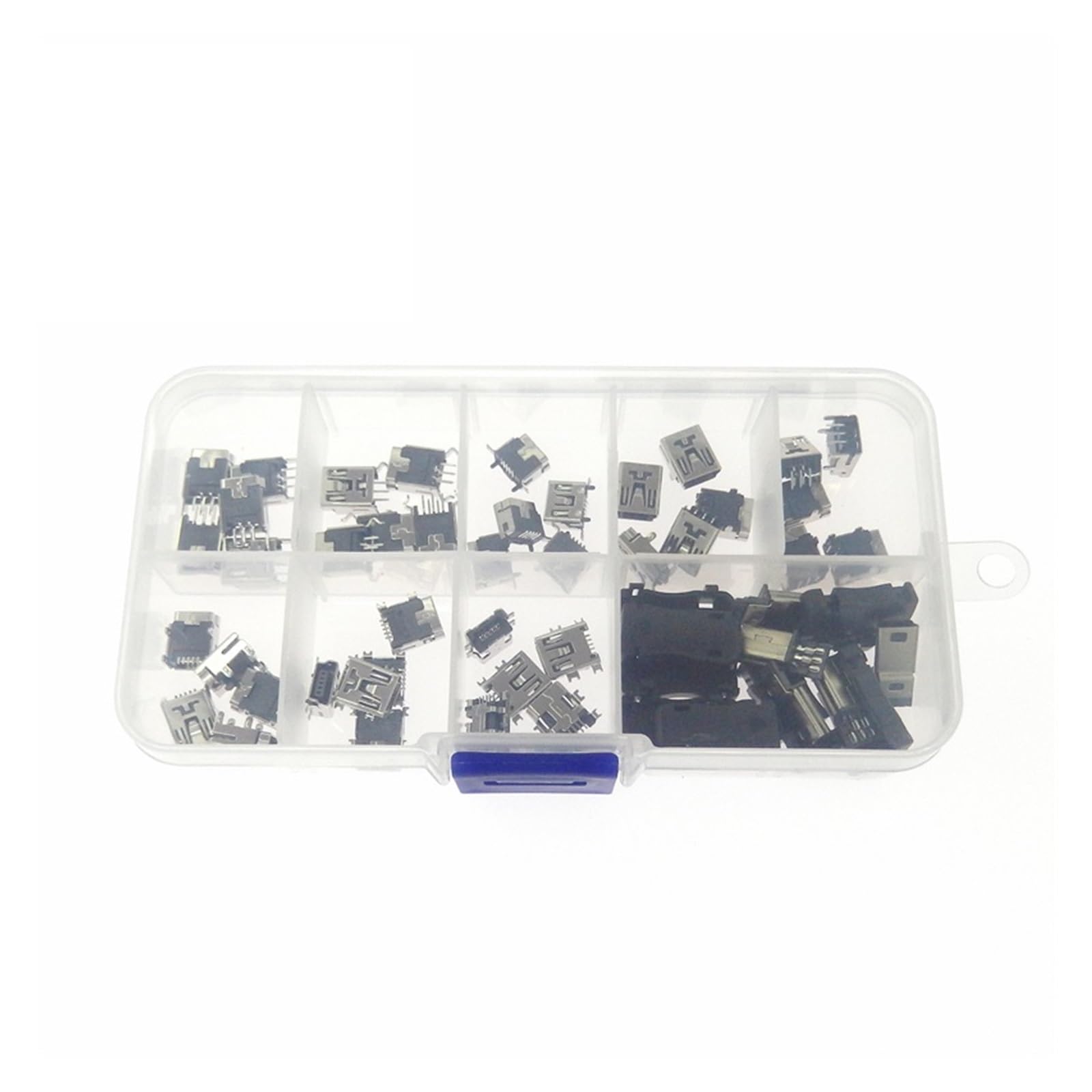 Zestaw 45/90 sztuk 9 mini USB SMT dip 5 pinów B złącze męskie żeńskie gniazdo wtykowe tylne zestawy zacisków do naprawy DIY HCHDTDT (45 sztuk)