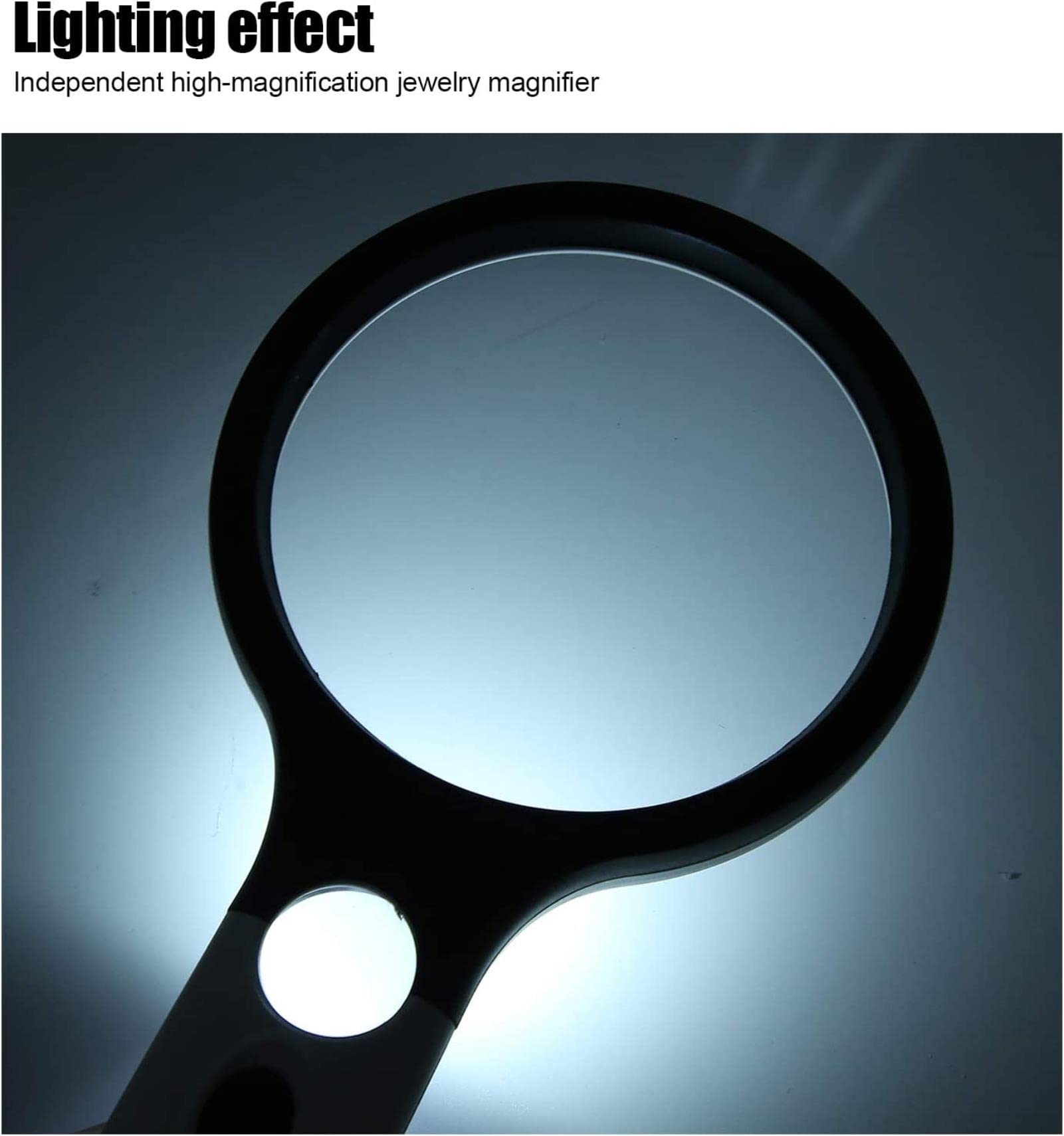 Lupa con luz 2X 30X Lupa de Mano con luz LED a batería Lupa de Lectura iluminada Lupa con paño para Lentes para Libros Periódicos Mapas Monedas Pasatiempos