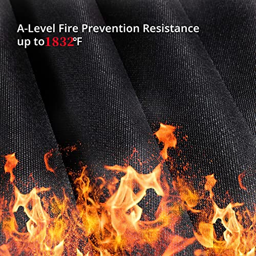 20×40Inch Half Round Fireproof Fireplace Mat,Fire Retardant Fiberglass